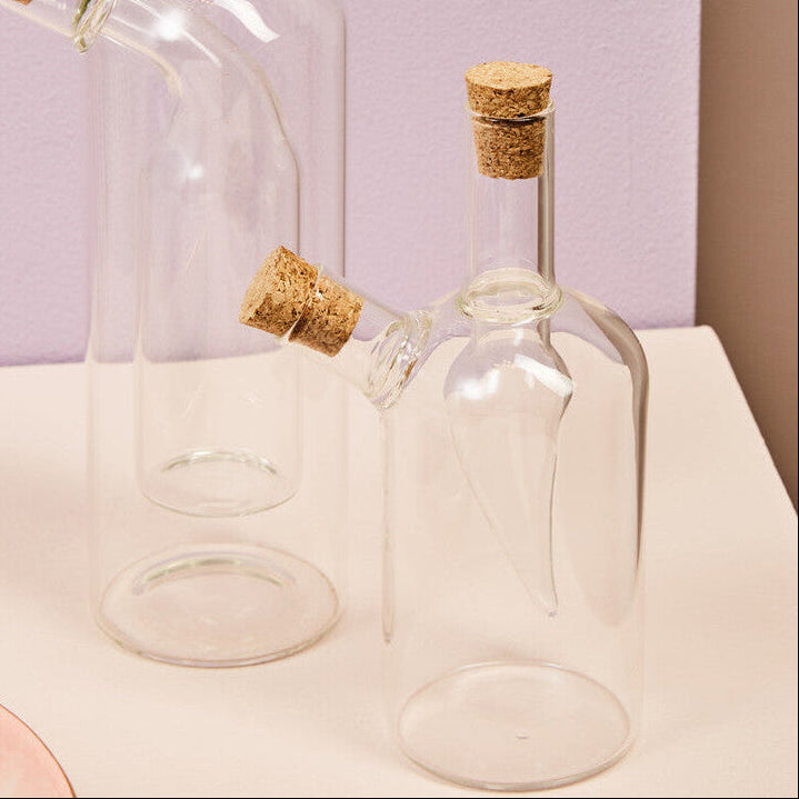 2 In 1 Glass Oil & Vinegar Bottle