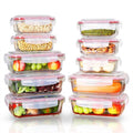 10-Pack Glass Food Storage Containers