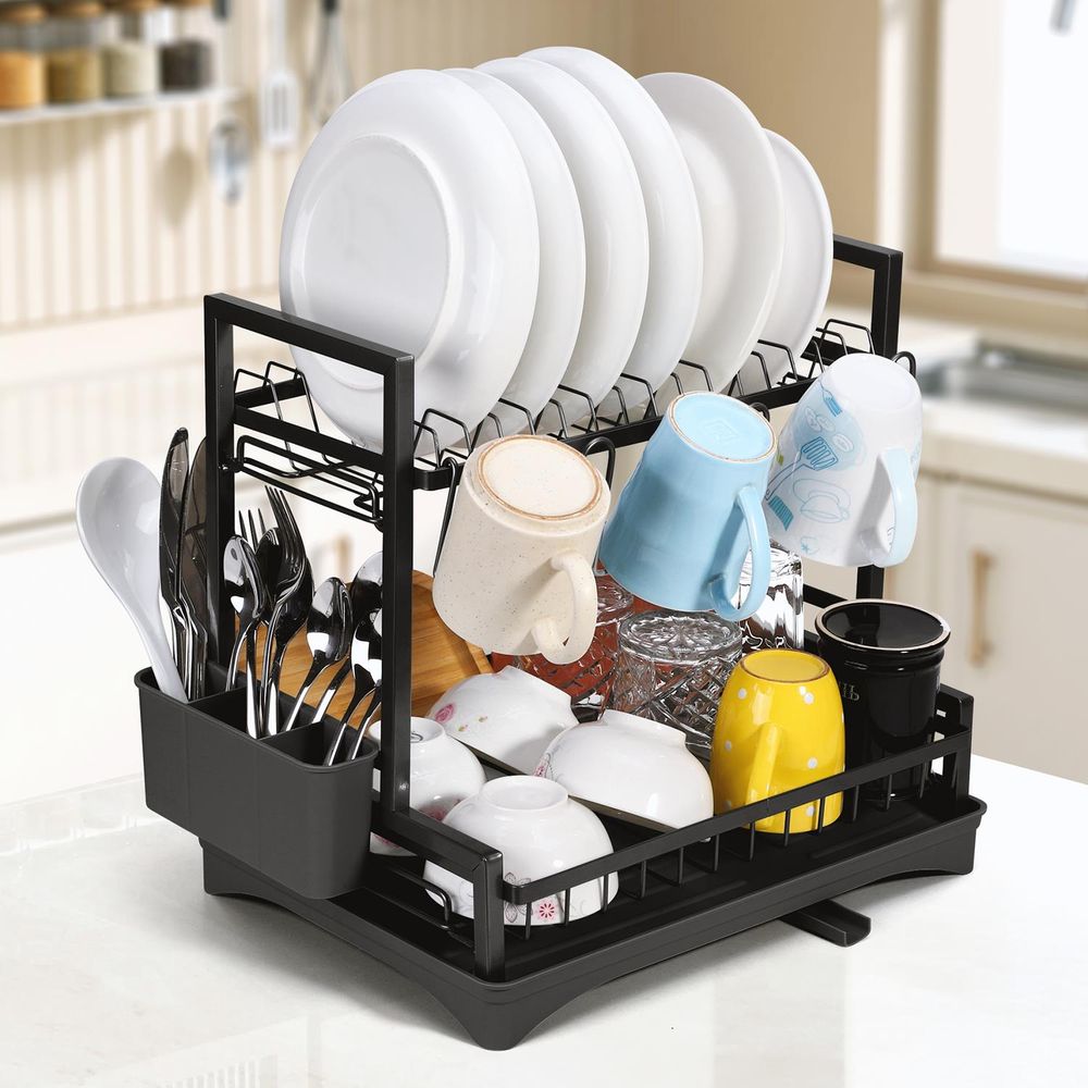 2 Tier Dish Drying Drainer Rack